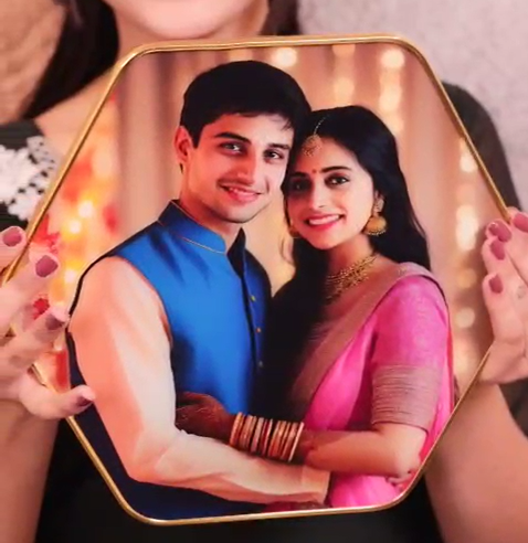 Metal Golden Foil Acrylic Photo Frame