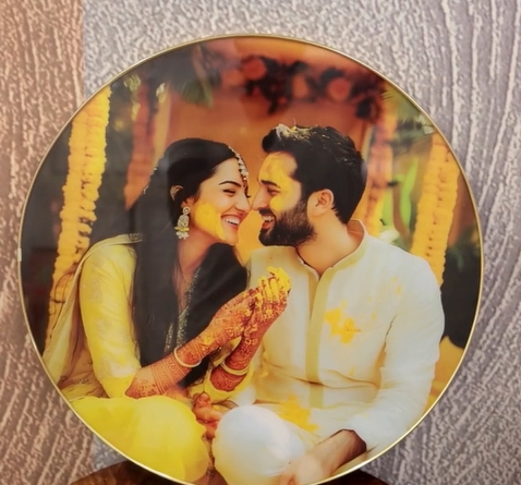 Circle Golden Foil Acrylic Photo Frame