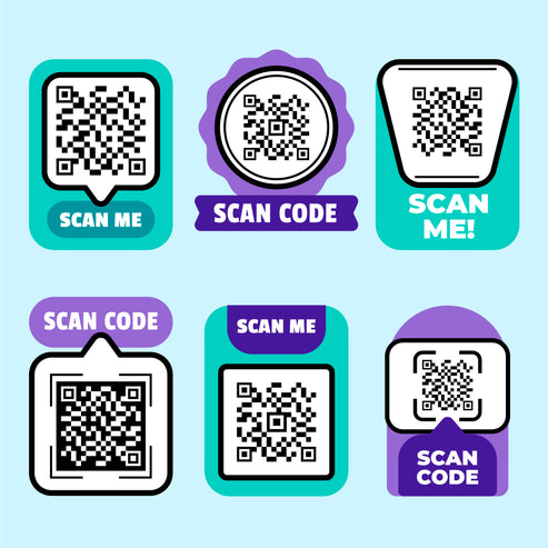 Plotter Sticker Qr Code Sample qr code stickers , printable qr code stickers , qr decal , hologram ...
