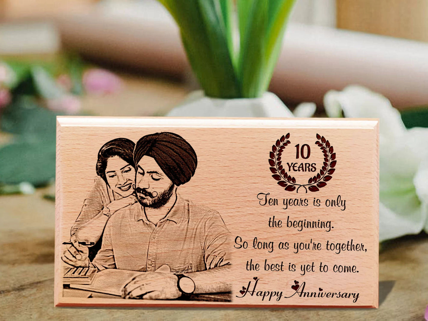 Wooden Engraved Photo Frame