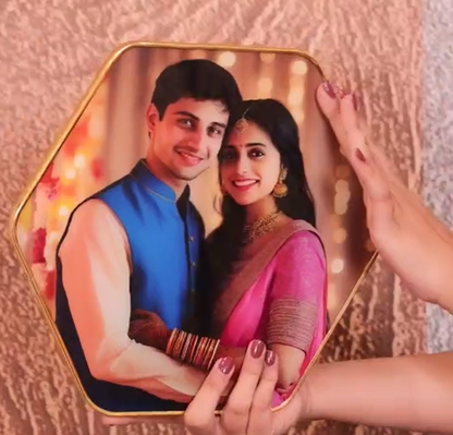 Metal Golden Foil Acrylic Photo Frame