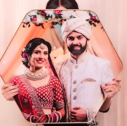 Metal Golden Foil Acrylic Photo Frame