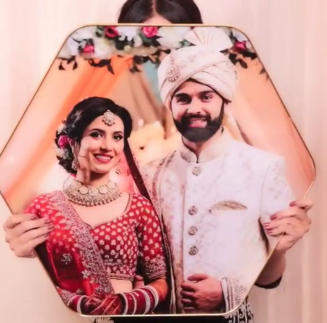 Metal Golden Foil Acrylic Photo Frame