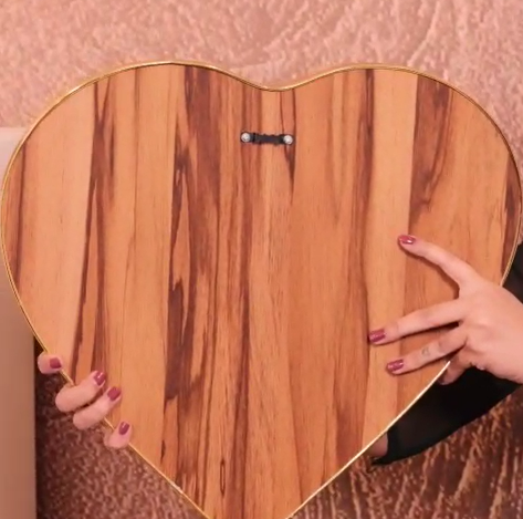Heart Shape Golden Foil Acrylic Photo Frame